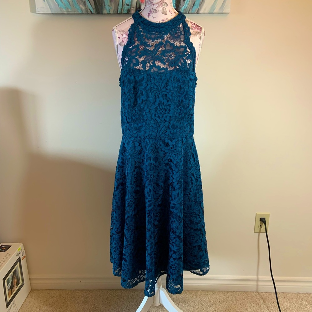 Eliza J lace halter dress